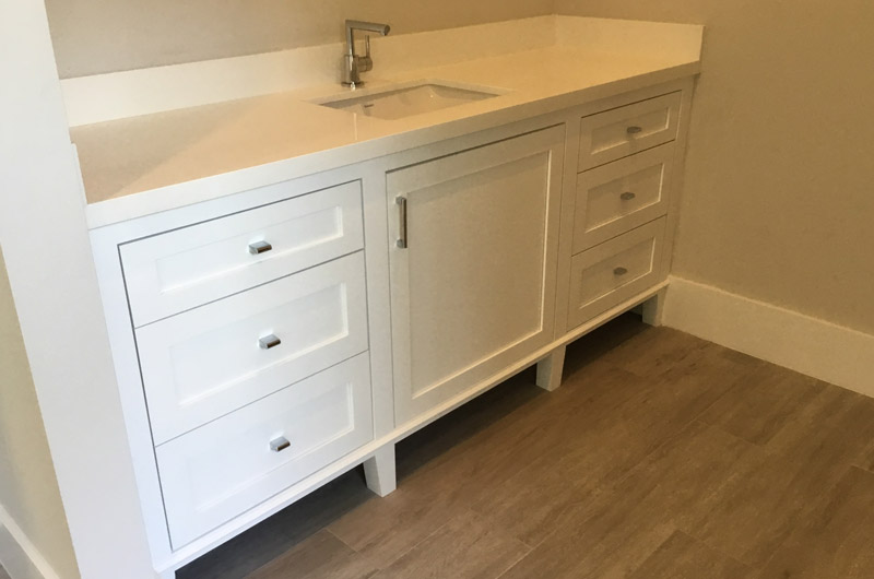 White Bathroom Single Sink Cabinet