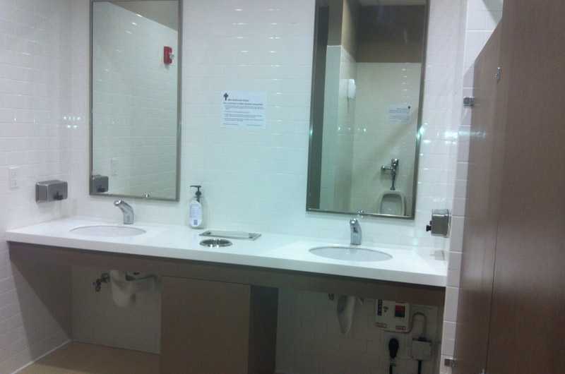 Public Bathroom Double Sink
